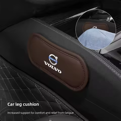 Car Interior Leg Knee Rest Cushion Leather Pads Accessories For Volvo ES90 EC40 EX40 EM90 XC90 V90 V