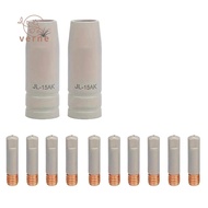 12pcs Nozzle Tip Holder 15AK MIG Nozzle Tip Holder Welding MIG Welding Contact Pin Point Cover Nozzl