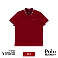 เสื้อโปโล สีแดงสด🟥 Memo🦊 Premium Polo Signature สินค้าลิขสิทธิ์แท้ RED
