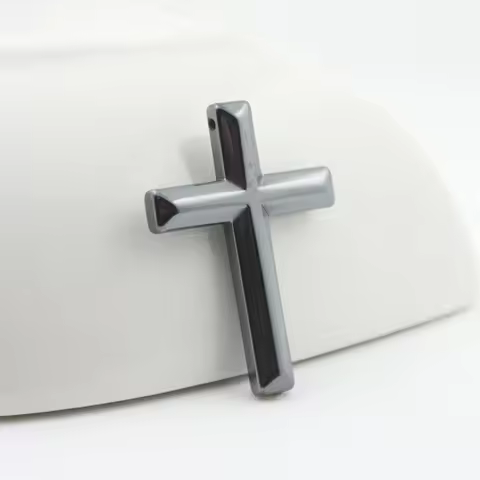 fashion hot sale hematite Little cross pendant accessories diy accessories HP1044