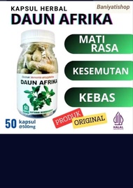 herbal daun afrika 50 kapsul stroke kolesterol hypertensi kebas mati rasa kesemutan.