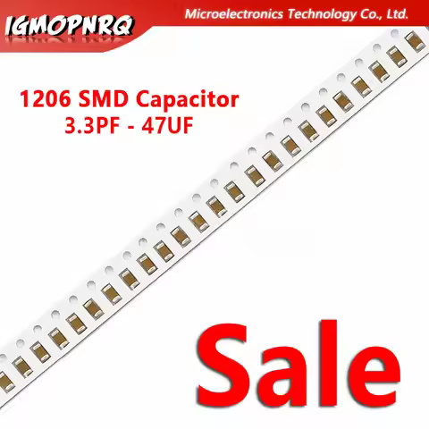 100pcs 10PF-47UF 1206 SMD 50V X7R Error 10% 10uf 106K 0.1UF 1UF 47UF 2.2UF 22UF 1UF Ceramic Capacito