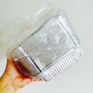 Air fryer Aluminium Foil 蘿蔔糕, 芋頭糕, 年糕 錫紙盒, 燒烤耐高溫加厚帶蓋, 長方形一次性明火錫紙盤, 18*18*4cm / 18*13*4cm 空氣炸鍋盤