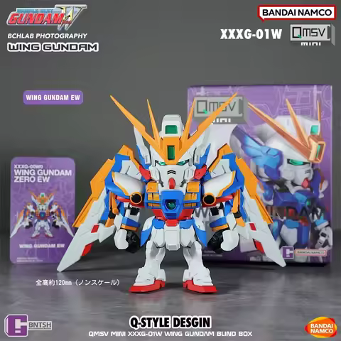 In Stock Bandai Qmsv Flying Wings Zero Style Gundam Blind Box Mini Handheld Model Decoration Gift