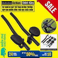 Tay nghỉ xe đạp thể thao gắn ghi đông hợp kim nhôm siêu nhẹ, tay nghỉ carbon 34cm đầy đủ phụ kiện hà