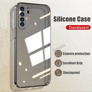 For Huawei Nova 7 SE CDY-NX9B Slim Fit Transparent Color Gray Flexible Soft Silicone Cover Anti-Yell