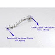 Wave Flute Hanger 9 Stick-on Points