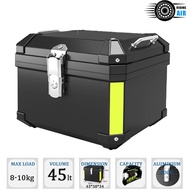 45L Top Box Motorcycle Aluminium Top Box 45L universal ALUMINIUM PREMIUM LOCK COLOR BLACK