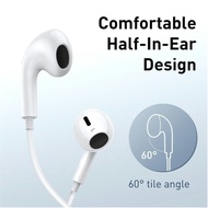New H17 Wired Earphones Encok Lateral In-Ear Earbuds with Microphone for 3.5mm Port Devices, HiFi No