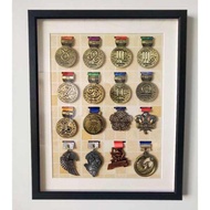 medal hanger medal display frame home decor Bingkai pingat, rak paparan pingat maraton, bingkai papa