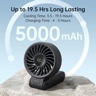 [sg shop]JISULIFE 5000mah Handheld Fan Life 7 Portable Mini turbo Fan with LED Display