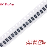 50pcs 2010 SMD Resistor 1% 0.75W 0~10M 0 1 2.2 5.6 6.8 10 20 33 47 51 82 100 200 680 820 1K 2K 6.8K 