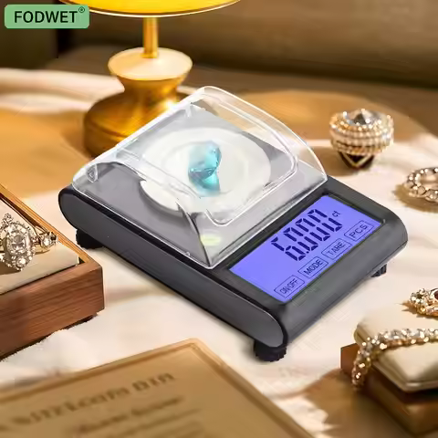 2025 New 0.001g Precision, Dustproof Smart Jewelry Scale, INS Style Mini LCD Backlight, Lab-grade Po