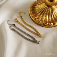 Imitation Woven Retro Style Design Sense Women's Lace Niche SL62Hand jewelry ins French S925Silver N