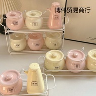 New Cute Ceramic Seasoning Jar Chili Oil Jar Vinegar Bottle Set Salt Shaker Oil Spicy Jar Bottle Vin