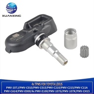 Tire 4PCS Pressure Sensor Monitoring System Aluminum Vae TS V 107J C010 C015 C210 C215 E000 E1000 1