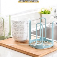 FREEYIO785BH Drain Rack, Plastic Portable Bowl Plate Holder, Durable Detachable Space-saving Storage