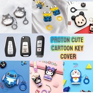 Car Key Cover Cute Cartoon proton Remote Cover Kunci Sarung Kunci Kereta Casing Car Accessories x50 