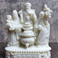Ivory Fruit Fu Lu Shou Samsung God of Wealth God Statue Car Decoration Handle Piece Decoration Livin