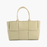 [二手] BOTTEGA VENETA Veneta 小號 Arco 托特包 652867 Maxi Intrecciato 綠色