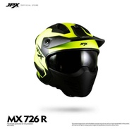 Jpx 726R Yellow Helmet doff Supermoto Helmet