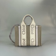 CHLOE 粉紫色WOODY兩用包小號