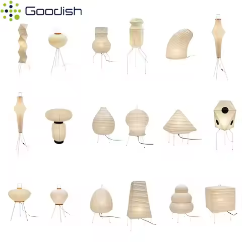 Japanese Akari Noguchi Rice Paper Floor Lamp LED Wabi Sabi Art Vintage Designer Light Home Decoratio