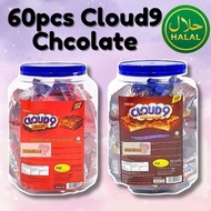 12g x 60pcs Cloud 9 Classic Chocolate (Bottle Pack)|Halal Certified|Mini Chocolate Bars in Jar|Cloud