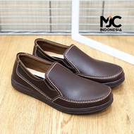 MJC Indonesia Men's Leather Shoes Original Leather Work Shoes Slip On Casual Formal Shoes Original M