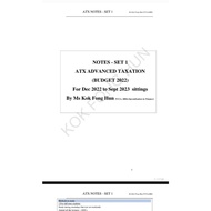 2023 ACCA ADVANCED TAXATION ATX MYS NOTES AND QUESTION (TAPE BINDED)