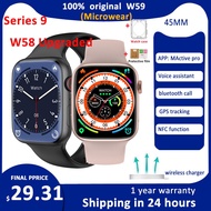 ZZOOI W59 Smart Watch Men Series 9 2.2 inch 428*518 NFC GPS Tracking Bluetooth Call Wireless Charging Smartwatch Men
