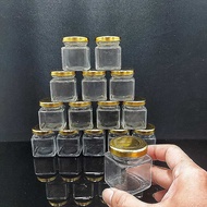Hũ Thủy Tinh Vuông 50ML (combo 10 cái) mẫu Vuông nắp thiếc vàng – Lọ Thủy Tinh Nhỏ - Hũ đựng yến chư