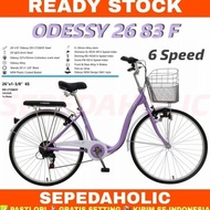 Sepeda Keranjang Dewasa Odessy 26 83 F Ukuran 26 Inch Mini 6 Speed