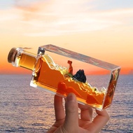Cruise Fluid Drift Bottle Desktop Decoration Cruise Cartoon Decompression Healing Creative Pirate Sh