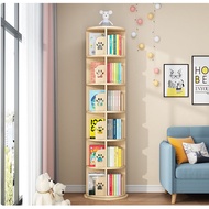 Solid Wood 360 Rotating Book Shelf Children Bookcase / Rak Buku Berputar Berpusing 360( 100% KAYU Kualiti Tinggi ) 旋转书架