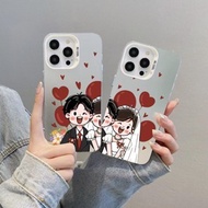 Caing IMD Hybrid Plate Wedding Theme Groom And Wanita For iphone 11/12/13/14/15 X/XS/XR/XSMAX 14/15 