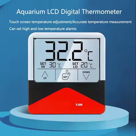 External Aquarium LCD Digital Fish Tank Thermometer Touch Screen Temperature Meter Temperature Contr