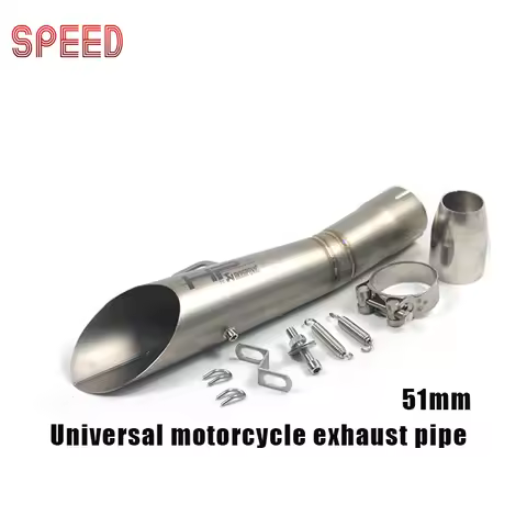 51mm Motorcycle Exhaust Pipe Motocross Dirt Pit Bike Muffler Escape Moto Racing GP for Yamaha R6 R3 