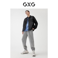 GXG Men's Black Lapel Long-Sleeved Shirt - Fresh Autumn Arrival