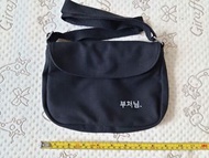 全新韓國帆布包 ulzzang 單肩包 學生小包包 帆布袋 斜挎包 女單肩包 斜孭袋 斜孭包 手袋 小包包 側背袋 側背包 單肩袋 - 黑色
