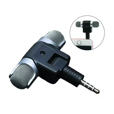 Mini 3.5mm Jack Microphone Stereo Mic For Recording Mobile Phone Studio Interview Microphone For Sma