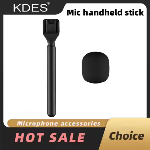 KDES Wireless Lavalier Microphone Handle Handheld Adapter for DJI Rode Wireless GO Mic Ideal for Vlo