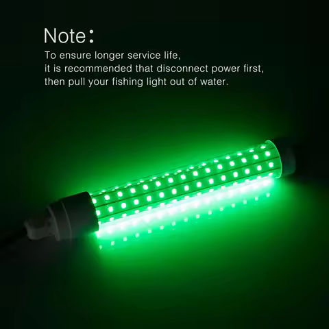 D2 1000LM 6M LED Green Submersible Fishing Light Lamp Torch Deep Underwater Fish Lure Bait Finder La