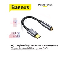 Bộ chuyển đổi Baseus L54 Type C ra jack 3.5mm truyền tín hiệu chất lượng cao 24bit 48kHz