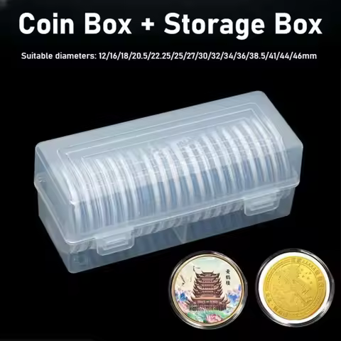 Coin Protection Storage Box (20-Piece Pack) - Commemorative Coin Collection Box, Adjustable Seal Sto