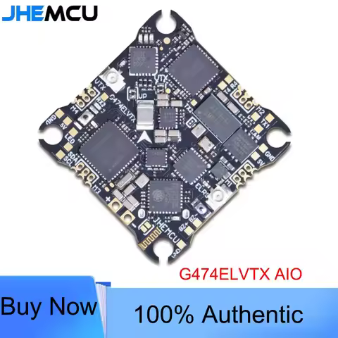 JHEMCU G474ELVTX AIO Flight Controller with ICM42688-P OSD 5V/1.5A BEC ELRS 2.4G Receiver 5.8G VTX 1