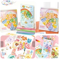 [Be Woman] Korea Care Bears 2024 Desk Calendar Desktop Stationery Set