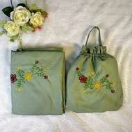 MUKENA KATUN BORDIR JUMBO PREMIUM 2IN1 TRAVEL MAHARANI SERIES AULIA ANZALIA COLECTION