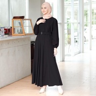 AMI013 Model Gamis Terbaru 2023 GAMIS REMAJA GAMIS DEWASA - HITAM