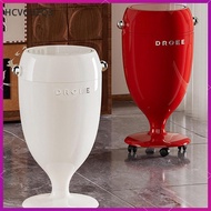 [hcvcuzq3] Trash Can with Universal Wheels 54 cm Tall Waste Bin Dustbin with Press Lid